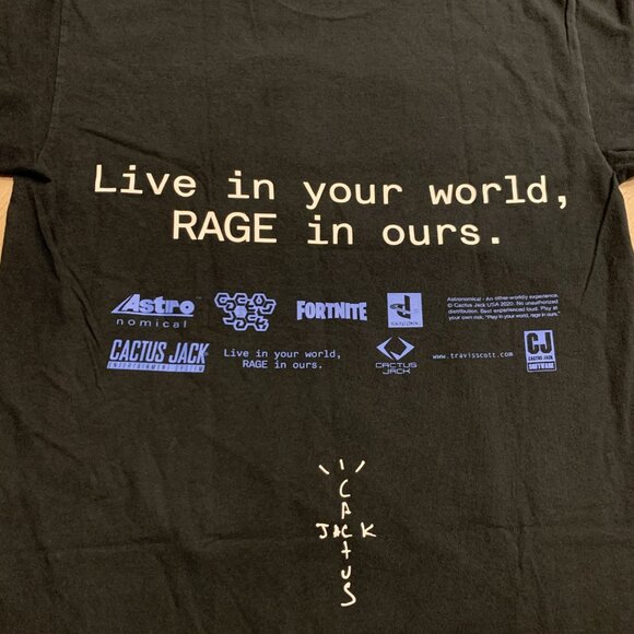 Travis Scott Cactus Jack FORTNITE The Scotts Astro World Rage T-Shirt Mens M Med - Picture 5 of 7